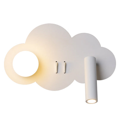 Contemporain Simplicité Aluminium Acrylique Forme de Nuage LED Applique Murale Rotative pour Chambre à Coucher 