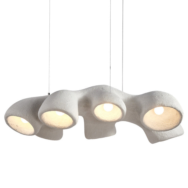 Lustre contemporain scandinave en polystyrène haute densité 3/7 lumières pour salon 