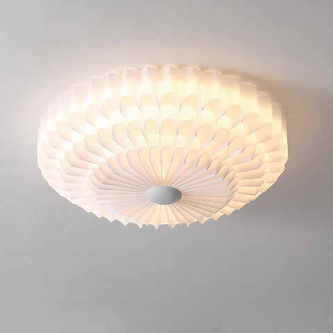 Luz de techo LED empotrada de acrílico y hierro con pétalo redondo nórdico contemporáneo para dormitorio 
