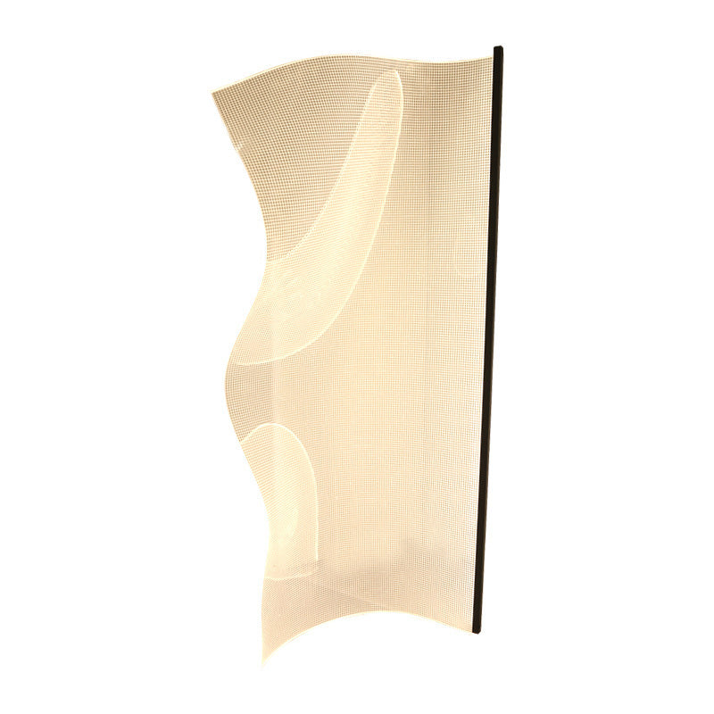 Lampe sur pied LED en acrylique et aluminium de forme irrégulière Art Déco moderne pour salon 