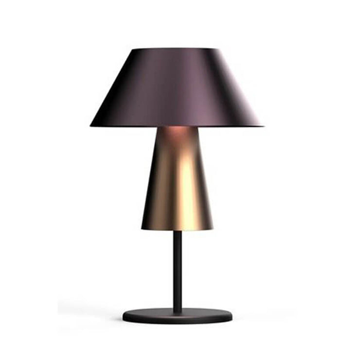 Modern Luxury Drum Cone Fabric Iron 1-Light Table Lamp for Bedroom