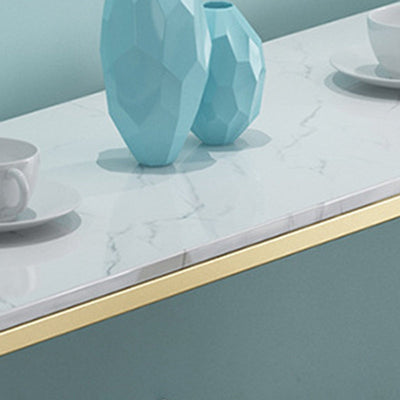 Conjunto de taburetes y mesa contemporáneo escandinavo de hierro, terciopelo, esponja, mármol, redondo y rectangular para cocina 