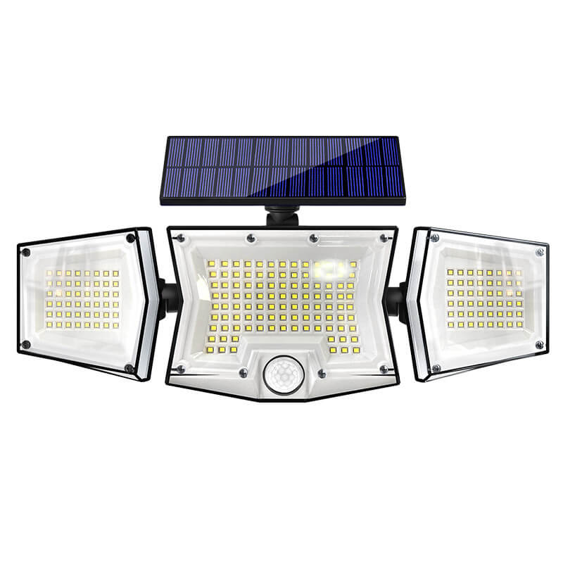 مصباح حائط LED مربع خارجي بسيط حديث يعمل بالطاقة الشمسية من ABS 