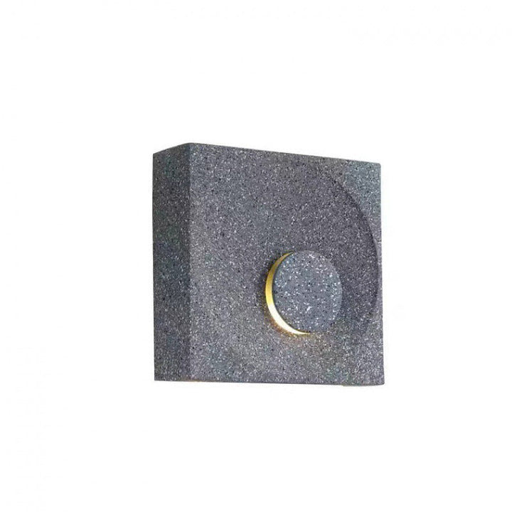 Zeitgenössische skandinavische Eclipse Square Zement 1-Licht Wandleuchte Lampe für Schlafzimmer 