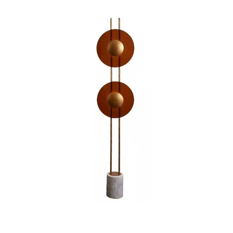 Modern Nordic Hardware Disc Marble Base LED Standing Floor Lamp