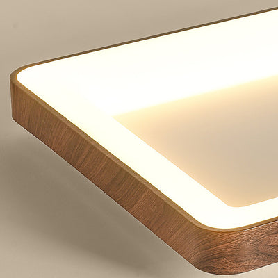 Luz de techo LED de montaje empotrado redonda cuadrada de hierro acrílico chino tradicional para dormitorio 