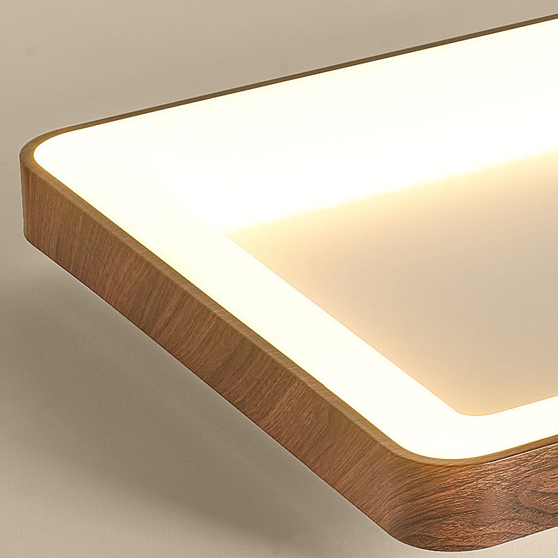 Luz de techo LED de montaje empotrado redonda cuadrada de hierro acrílico chino tradicional para dormitorio 