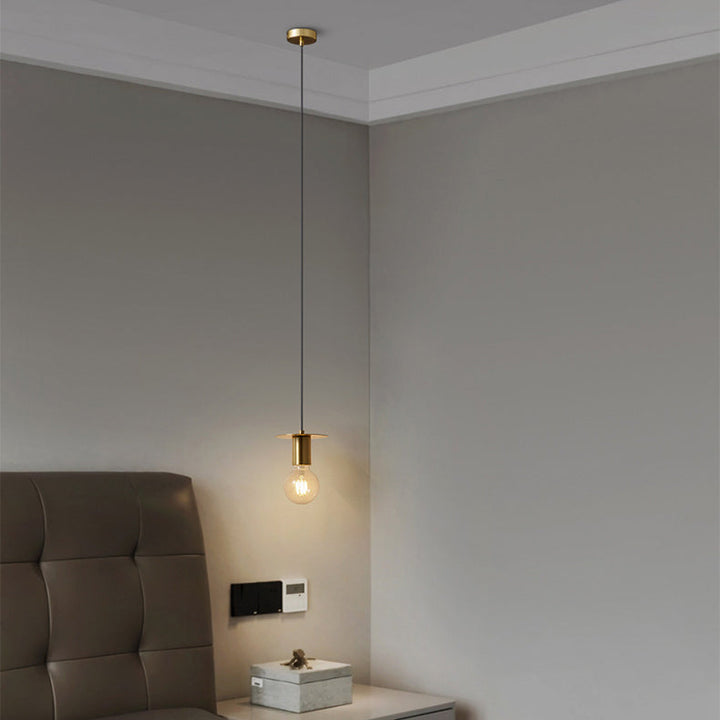 Moderne minimalistische halbrunde Begs Runde Kupfer 1-Licht Pendelleuchte für Wohnzimmer 