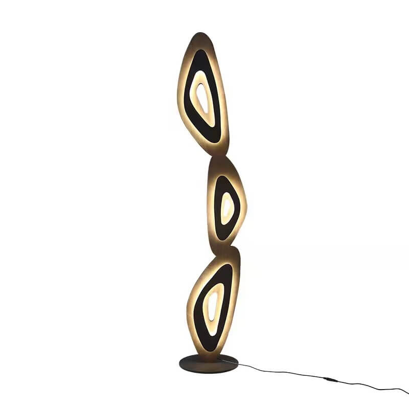 Nordic Simple Acrylic Swirl Hardware LED Standing Floor Lamp