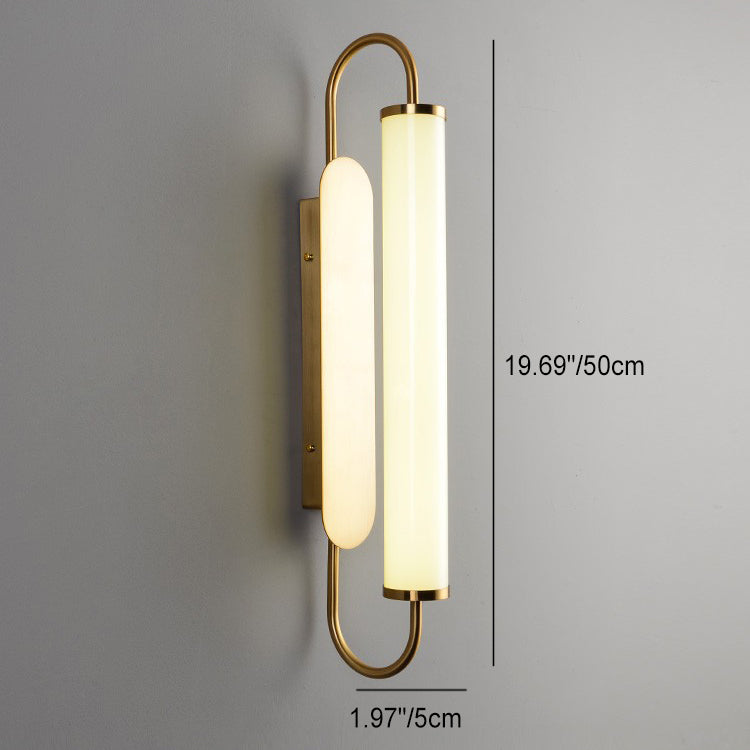 Applique murale LED contemporaine nordique en fer et acrylique en forme de cylindre pour salon 