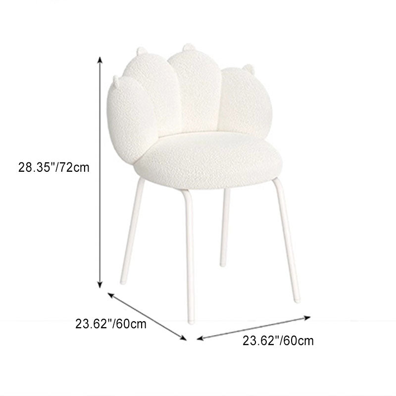 Reposapiés de metal con respaldo de lana de cordero pata de gato creativo contemporáneo para dormitorio 