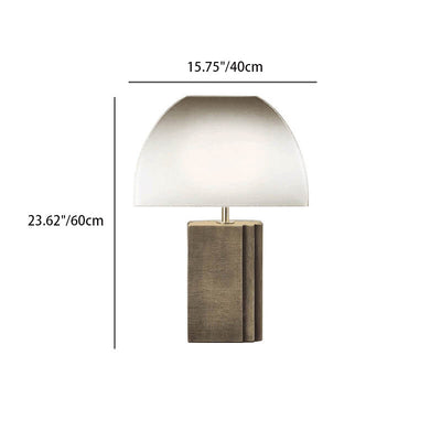 Modern Transitional Gradient Fabric Resin Base 1-Light Table Lamp For Bedroom