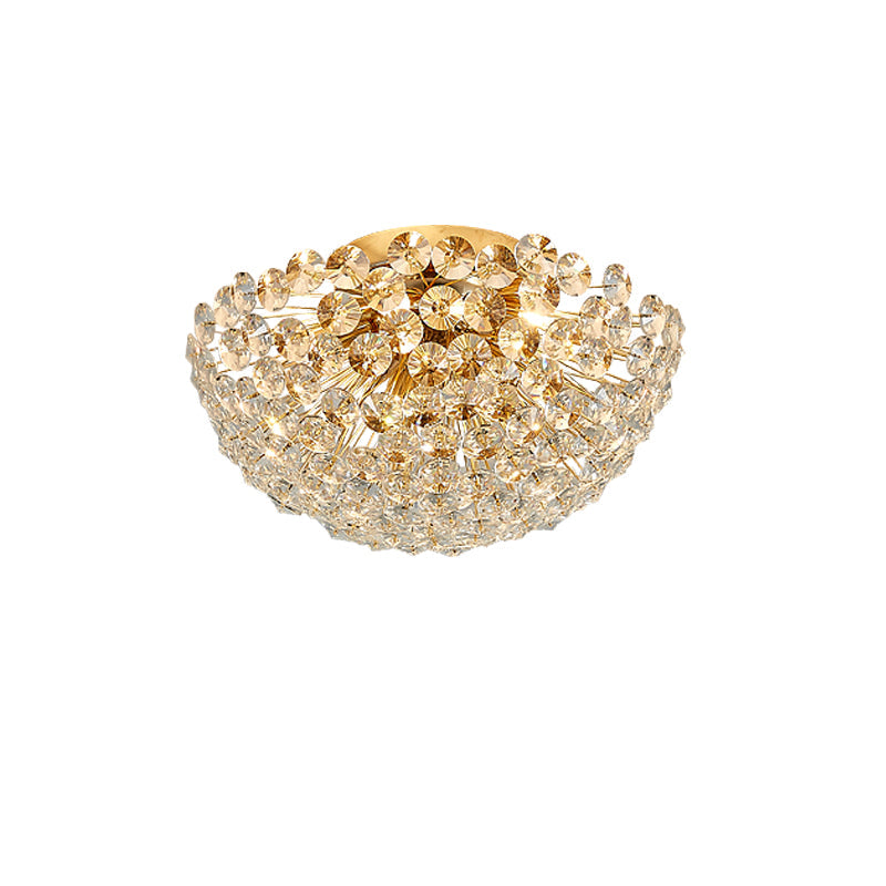 Contemporain Créatif Pissenlit Aluminium Cristal 4/5/6/ Lumière Plafonnier Pour Salon 
