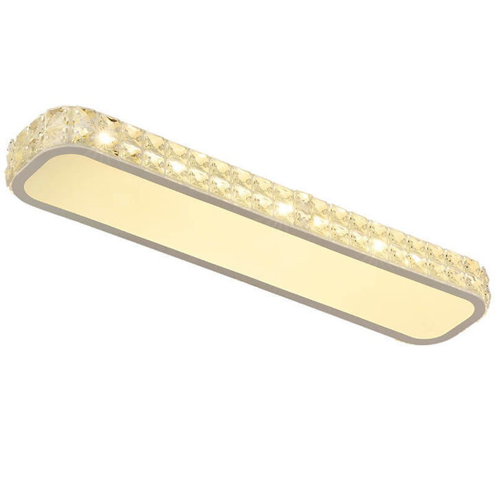 Lumière de plafond à montage affleurant LED en acrylique à bande longue en cristal moderne 