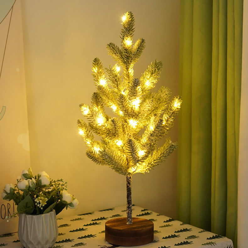 Modern Art Deco Pine Needle Tree PVC LED Table Lamp For Bedroom
