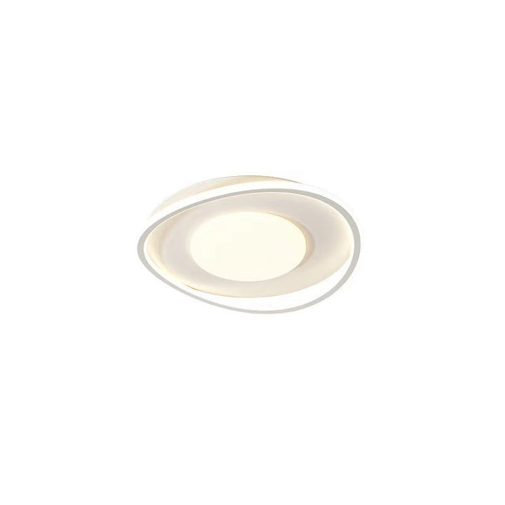 Zeitgenössische kreative quadratische runde Eisen PVC LED Unterputz-Deckenleuchte für Wohnzimmer
