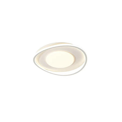 Plafonnier LED en fer carré rond créatif contemporain en PVC pour salon 