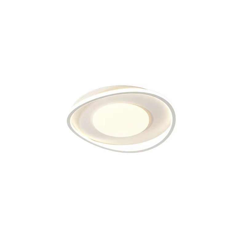 Plafonnier LED en fer carré rond créatif contemporain en PVC pour salon 