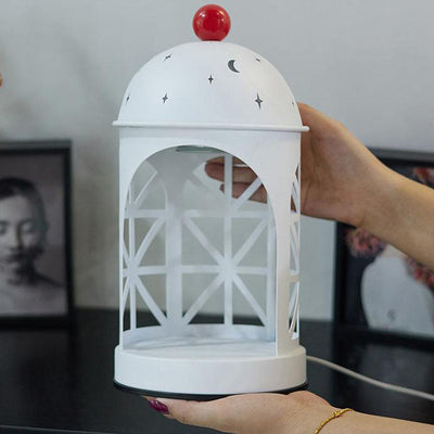 Zeitgenössische kreative Schloss Metall 1-Licht Aroma Schmelzwachs Tischlampe für Schlafzimmer 