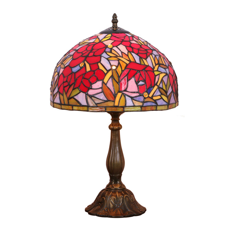 Tiffany Creative Romantic Resin Roses 1-Light Table Lamp