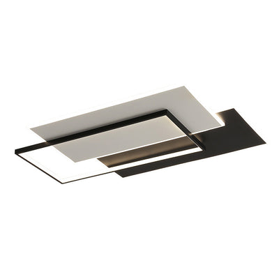 Plafonnier LED rectangulaire en acrylique et fer de simplicité moderne pour salon 