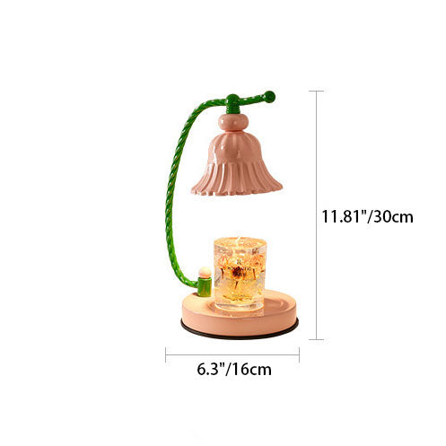 Moderne kreative Hardware Tischlampe in Blumenform mit 1 Licht für schmelzendes Wachs 