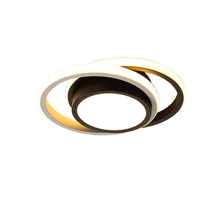 Modern Minimalist Hardware Acrylic Circle Ring LED Flush Mount Ceiling Light For Bedroom