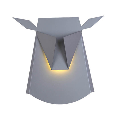 Contemporary Creative Iron Bull Head Shape LED Wall Sconce Lamp For Bedroom