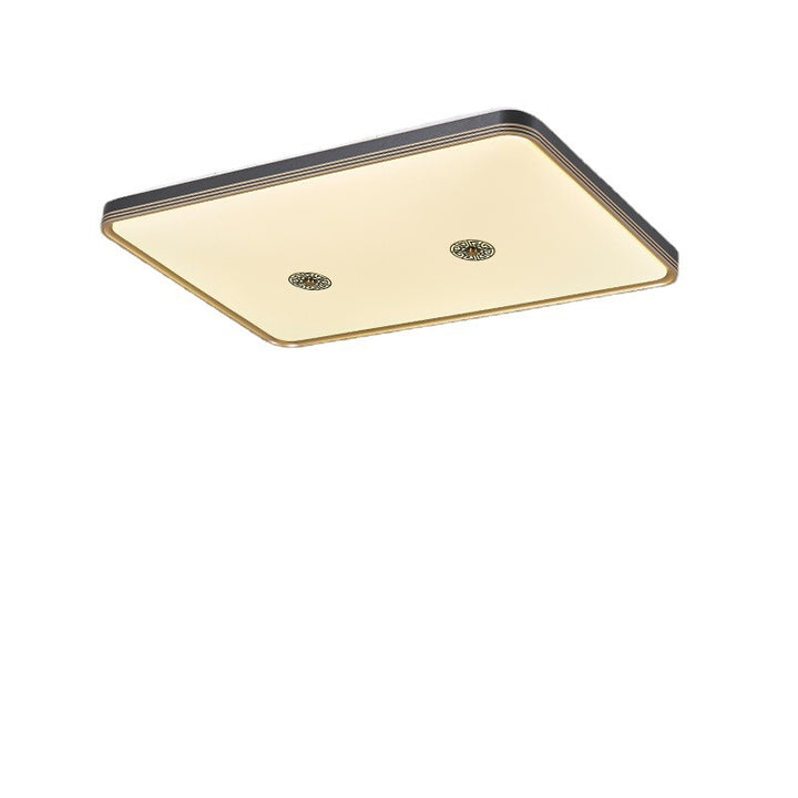 Luz de techo LED de montaje empotrado geométrica cuadrada de acrílico chino tradicional para sala de estar 