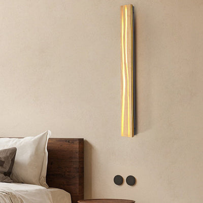 Zeitgenössische kreative Rechteck Holz LED Wandleuchte Lampe für Wohnzimmer 