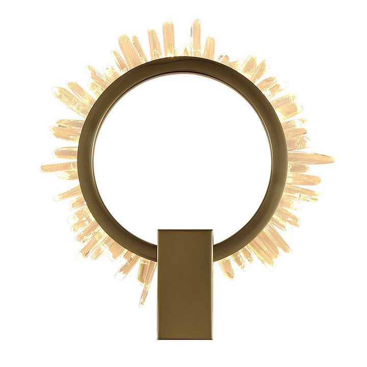 Applique murale LED design tournesol en cristal inoxydable de luxe contemporain pour salon 