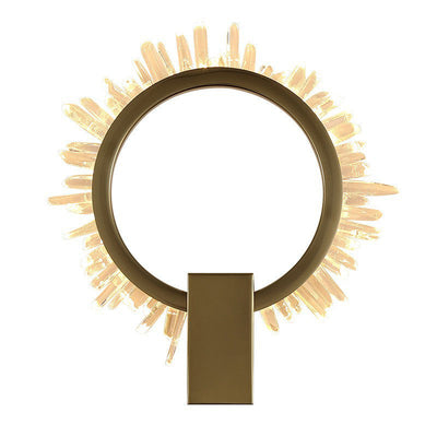 Zeitgenössische Luxus Edelstahl Kristall Sonnenblumen Design LED Wandleuchte Lampe Für Wohnzimmer 