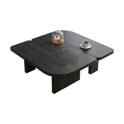 Mesa Auxiliar Rectangular Tradicional Japonesa de Pino de 1 Nivel para Sala de Estar 