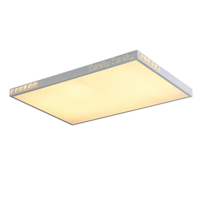Zeitgenössische skandinavische quadratische Eisen-Acryl-LED-Unterputzdecke für Wohnzimmer