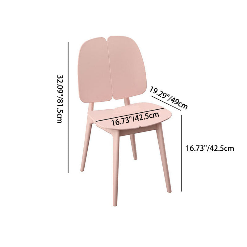 Chaise de salle à manger carrée en plastique et métal scandinave contemporain avec dossier pour salle à manger 