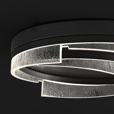 Modern Minimalist Round Copper Acrylic Sheet Design LED Flush Mount Ceiling Light For Bedroom