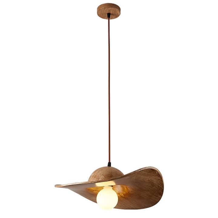 Contemporary Nordic Hat Design Resin 1-Light Pendant Light For Living Room