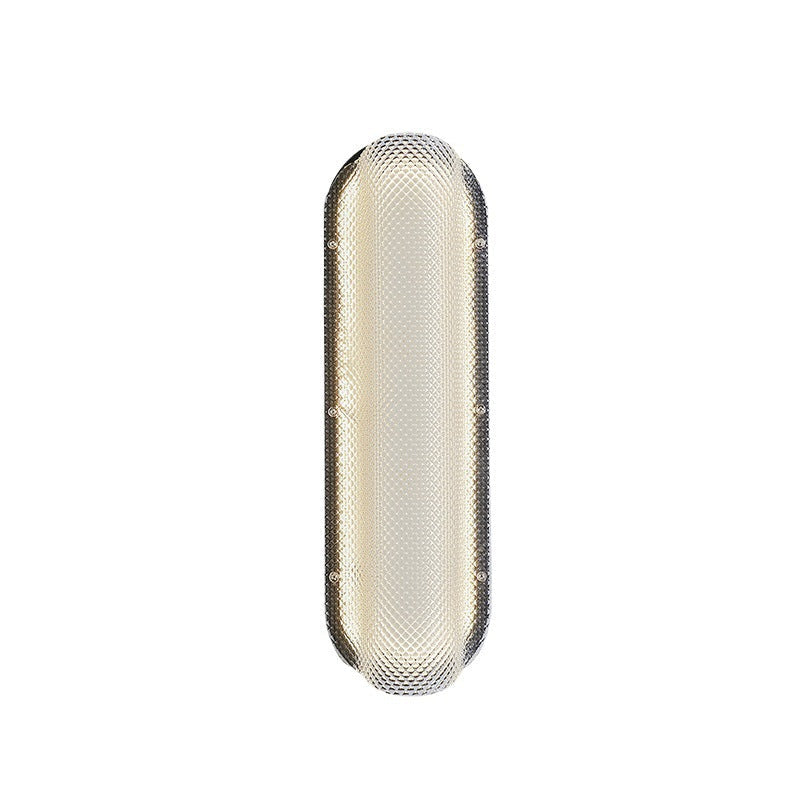 Moderne minimalistische Eisen kariert Muster Acryl Spalte Schatten LED Wandleuchte Lampe für Wohnzimmer 