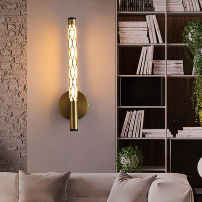 Modern Minimalist Cylindrical Hollow Iron PC LED Wall Sconce Lamp