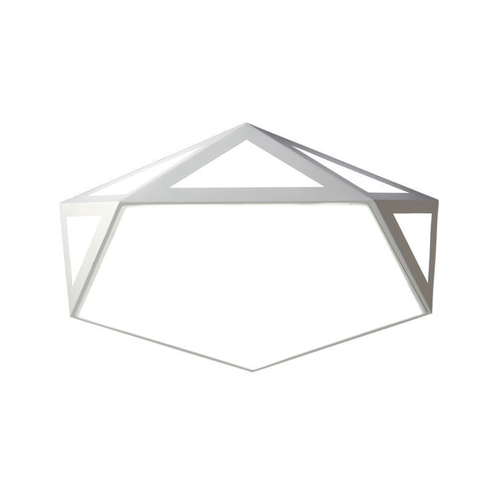 Plafonnier LED avec abat-jour acrylique ajouré et diamant de simplicité moderne pour salon 