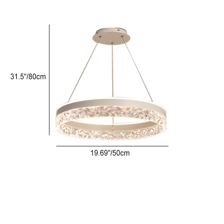 Moderne minimalistische Kreis Eisen Acryl LED Pendelleuchte für Schlafzimmer 