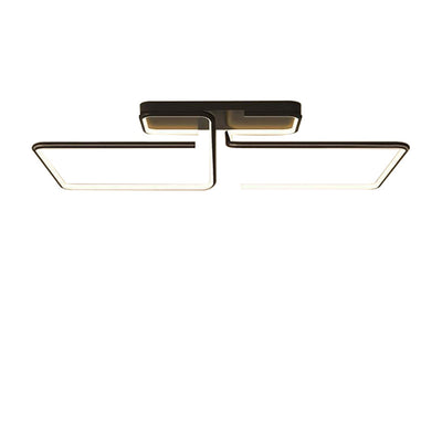 Moderne minimalistische Deckenleuchte aus Aluminiumlegierung und Acryl mit LED-Halbeinbau für das Schlafzimmer 