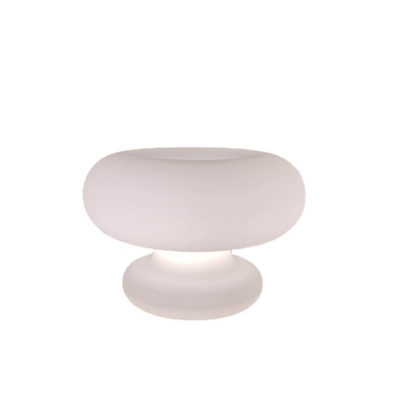 Japanisches minimalistisches Donut-Design Glas-Lampenschirm 1-Licht Tischlampe 
