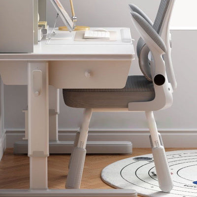Zeitgenössischer skandinavischer Mesh-PP-Stahl-Schwamm-Quadrat-Schreibtischstuhl Rückenlehne Armlehne Drehbar Verstellbar für das Home Office 