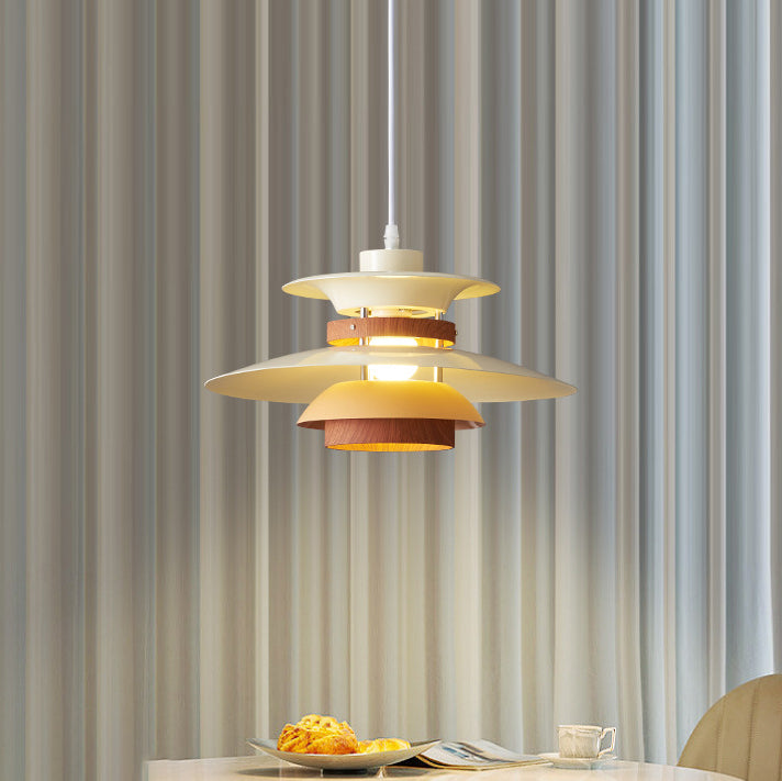 Lustre suspendu moderne et créatif en fer et verre avec une lumière pour la salle à manger 