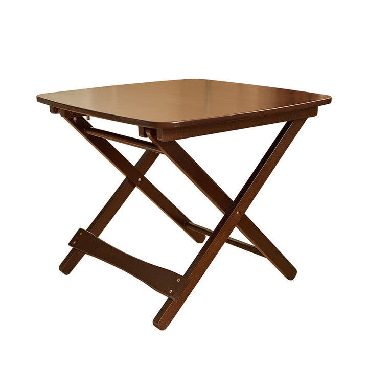 Traditioneller klappbarer quadratischer Tisch aus Kautschukholz im Vintage-Stil für das Wohnzimmer 