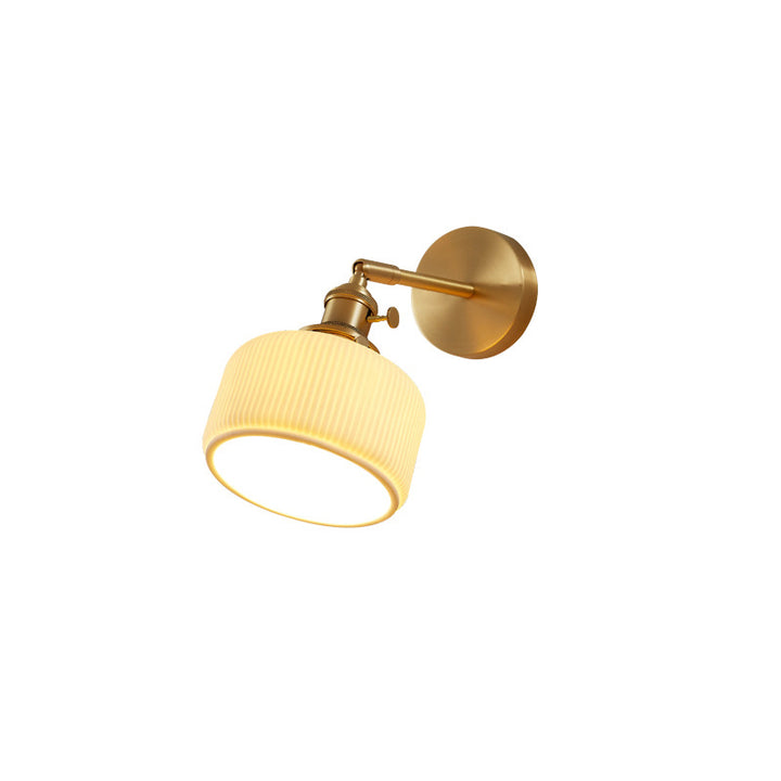 Moderne minimalistische gestreifte Keramikglas 1-Licht Wandleuchte 