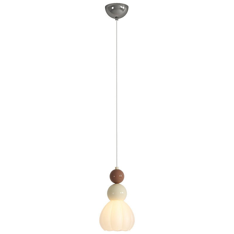 Moderne minimalistische mehrstufige Kugel Eisen PVC 1-Licht Pendelleuchte für Schlafzimmer 