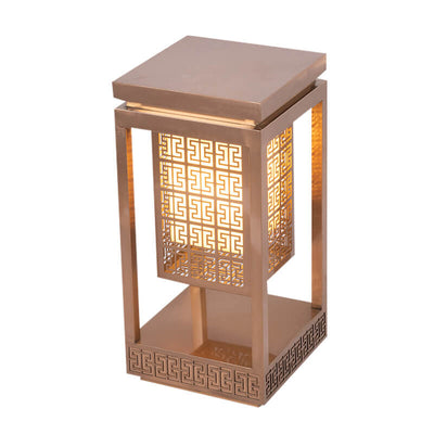 Traditional Chinese Outdoor Square Column LED Waterproof Lawn Landscape Light For Garden