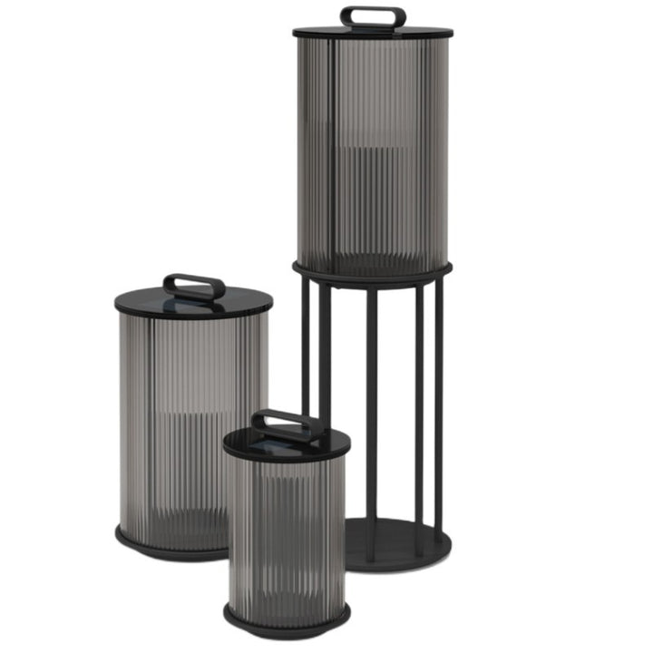 Modern Simplicity Cylinder Glass Steel 1-Light Landscape Light For Outdoor Patio
